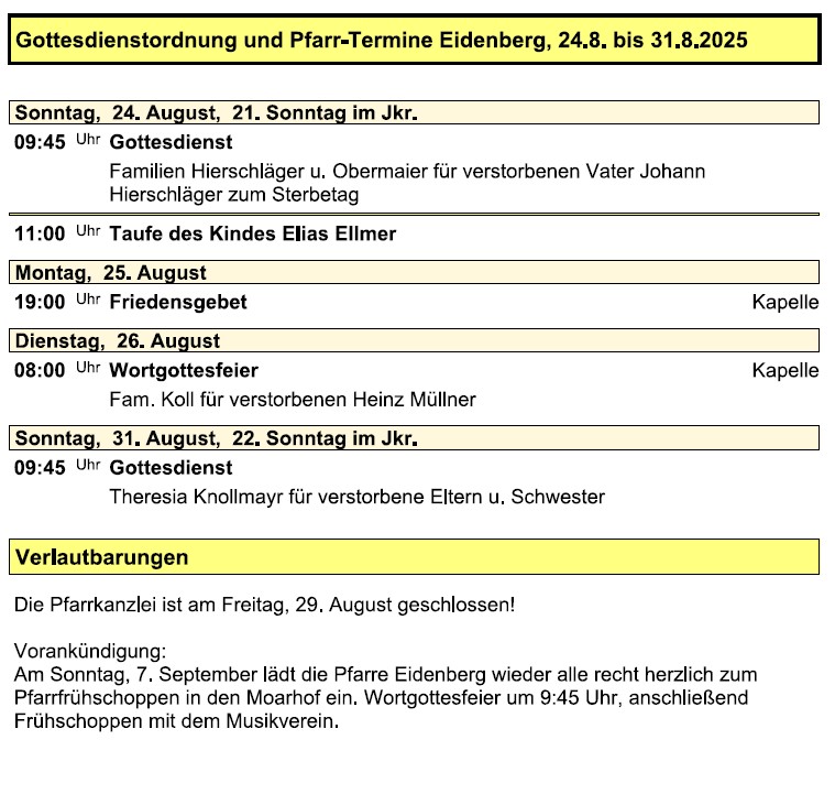 Pfarre Eidenberg 20250824