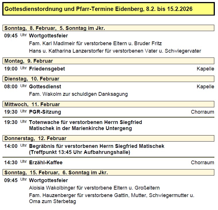 Pfarre Eidenberg 20260208