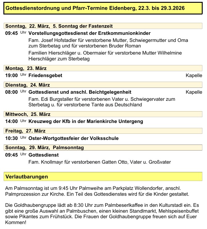 Pfarre Eidenberg 20260322