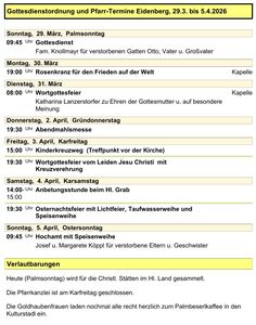 Pfarre Eidenberg 20260329