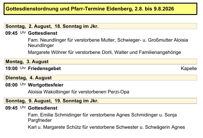 Pfarre Eidenberg Verkuendzettel 20260802